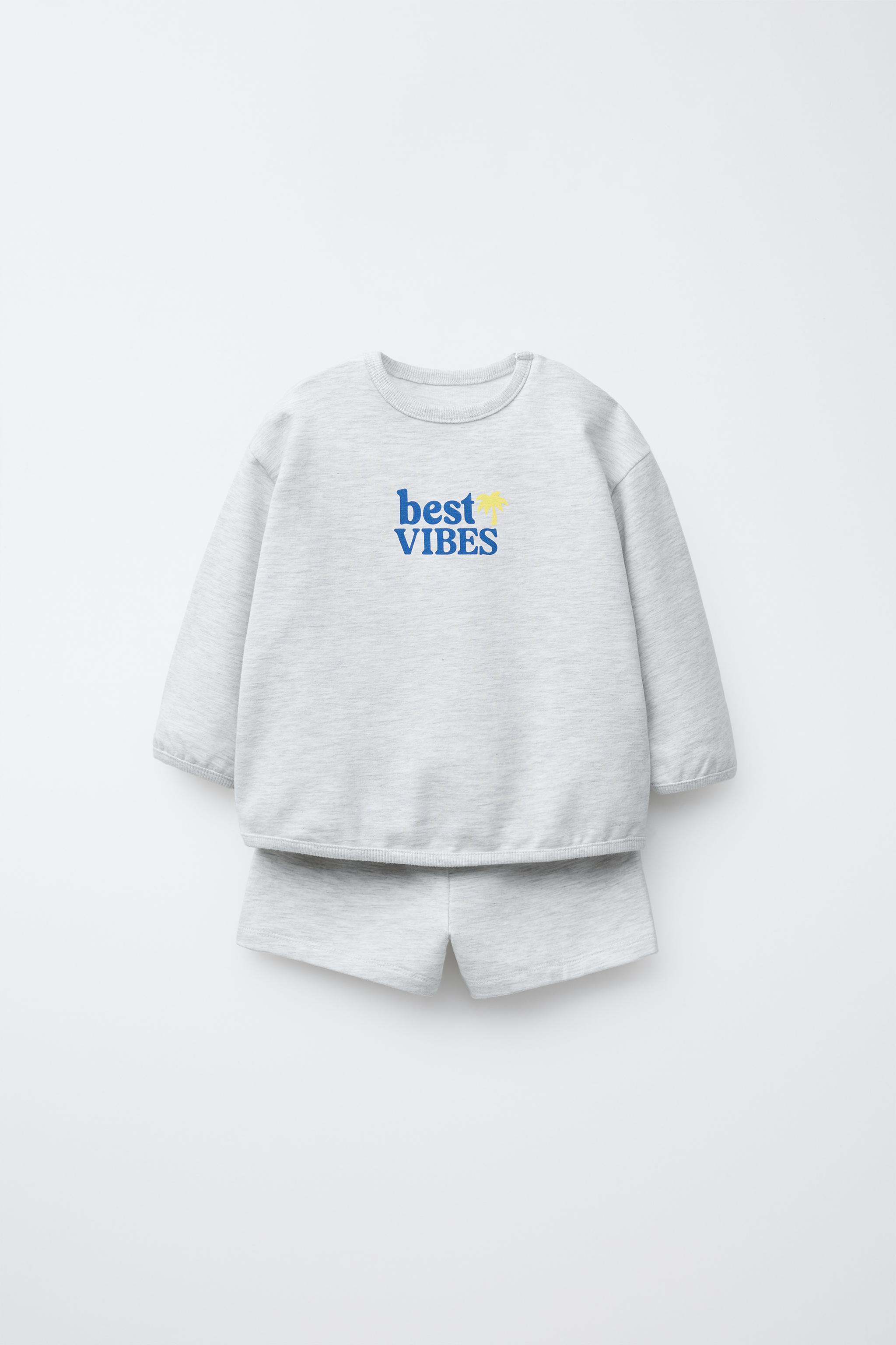 ENSEMBLE SWEAT ET BERMUDA À INSCRIPTION